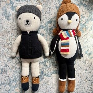 Cuddle + Kind LARGE Set Dolls Bundle Everest the Penguin Hudson the Polar Bear